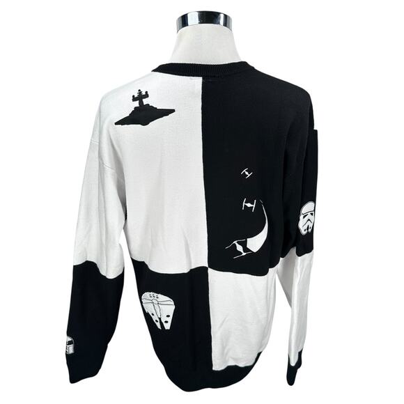 Her Universe Star Wars Rebel Empire Icon Cardigan Women's Large Black White Knit - Picture 5 of 10